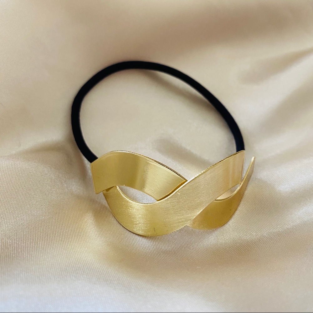 🤎Golden Geometric Metal Hair Tie Cuff - Picture 2 of 6